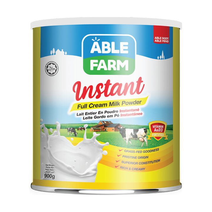 Instant full cream milk powder in tins packed for bulk supply